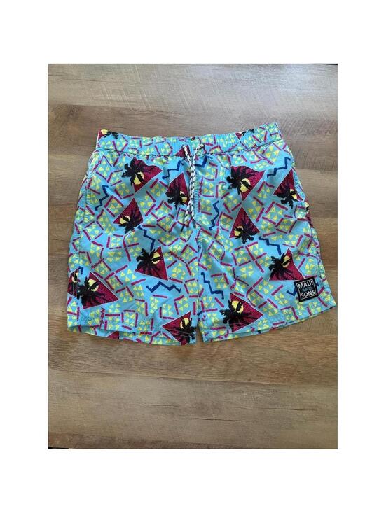 Maui and Sons Other - Maui and Sons Men's Swim Shorts | Retro 80s Geometric Palm Print | Size Medium